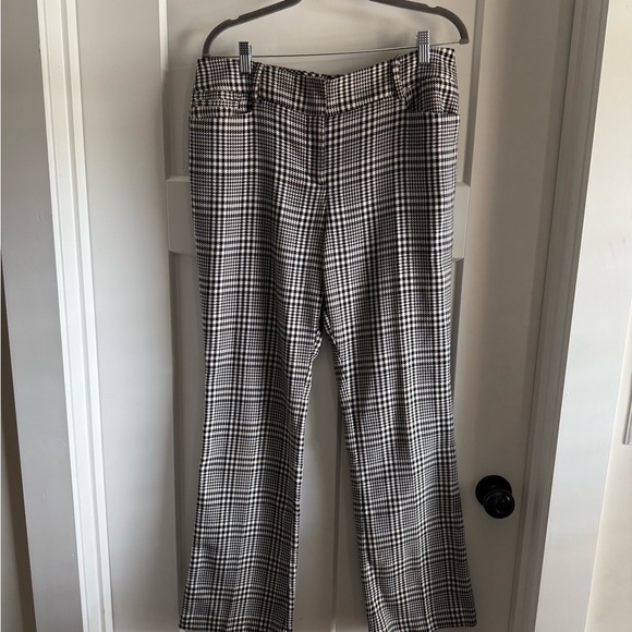 7th Avenue Women's Black And White Checked Bootcut Dress Pants Size 10 - Picture 1 of 3